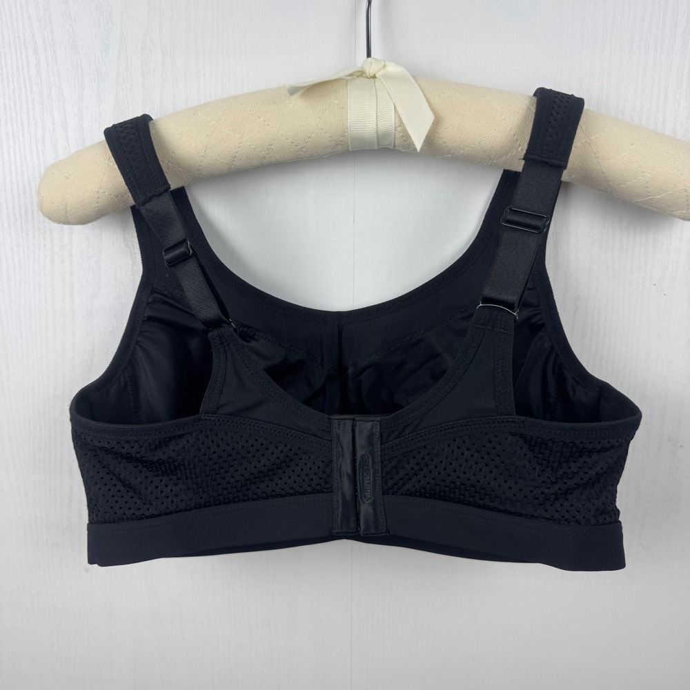 Glamorise Sport 36D Sports Bra‎ Black Underwire High Impact Back Closure 9066 - Picture 13 of 13